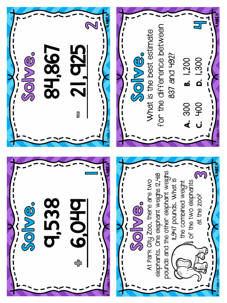 AddSubtact+Task+Cards+1 16 | PDF