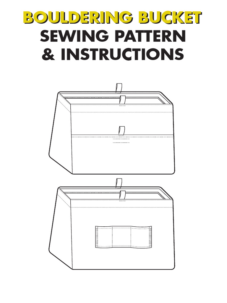 Free Bouldering Bucket Pattern | PDF | Seam (Sewing) | Sewing