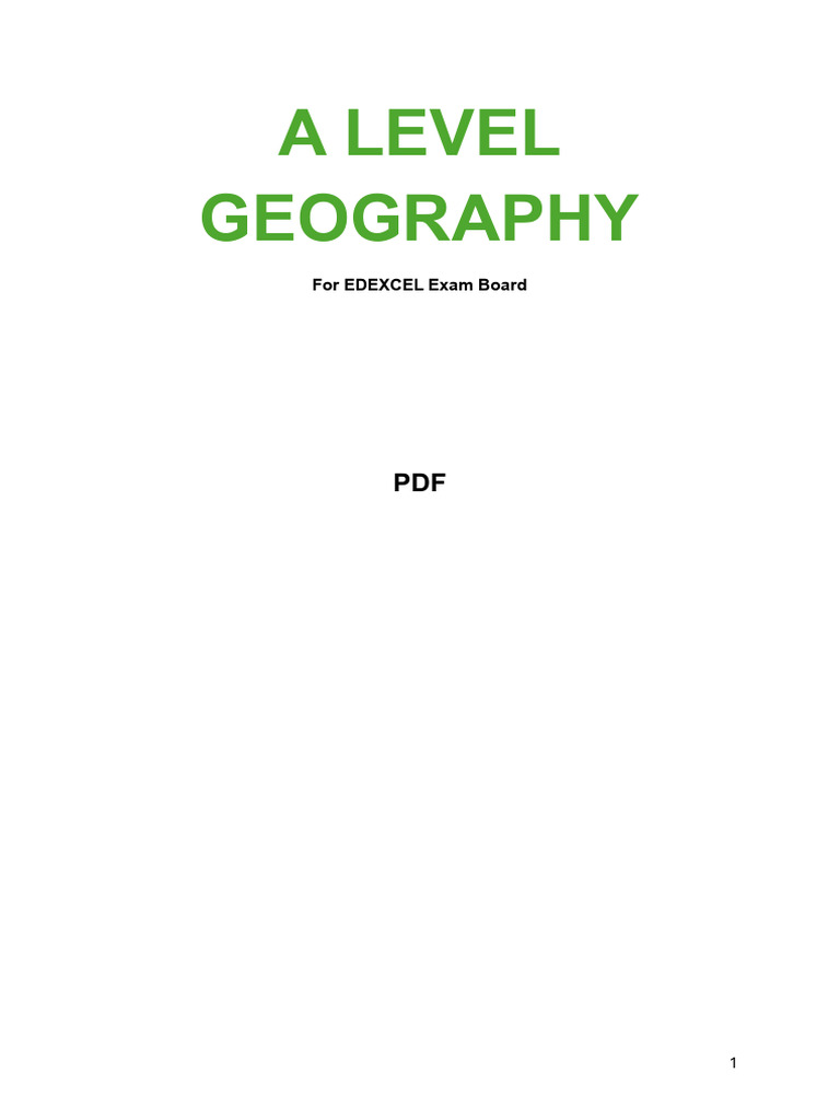 A Level Geography for Edexcel Exam | PDF | Plate Tectonics | Glacier