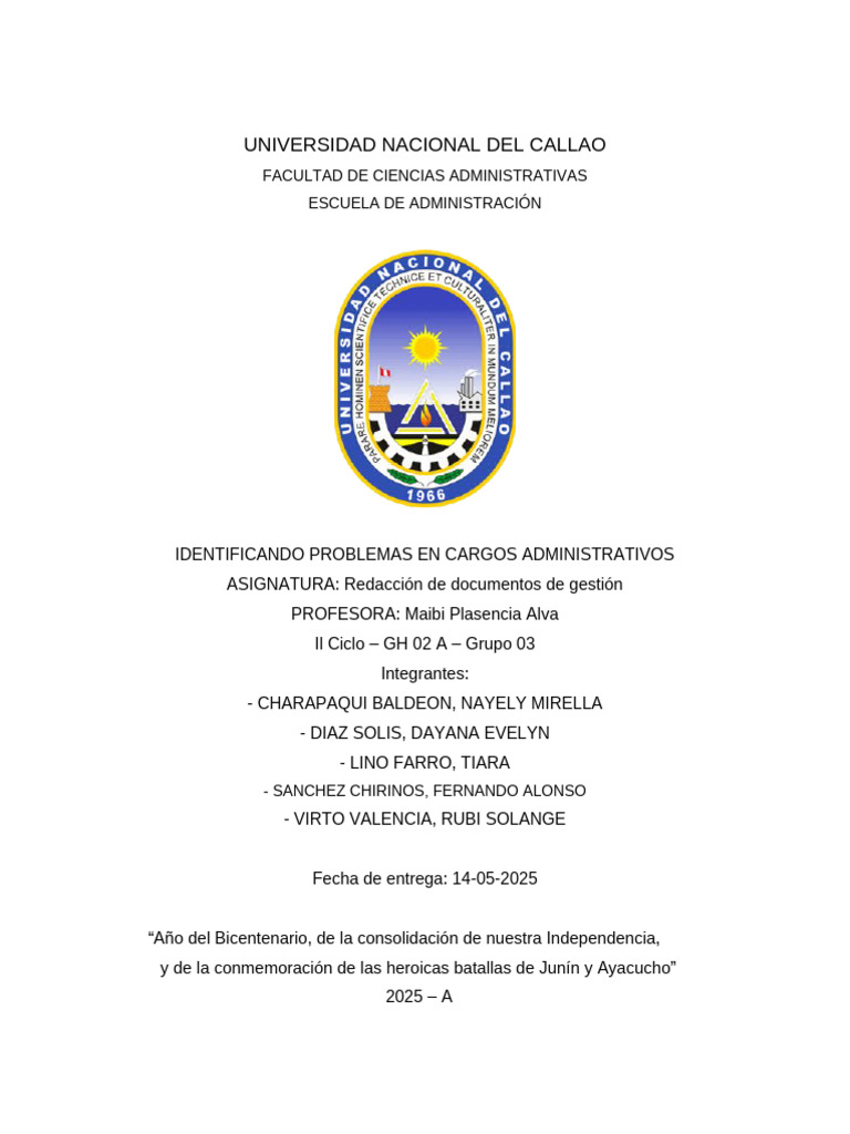 Nota 2. Informe Caso Laboral MCC - Grupo 3. 02 A | PDF | Residuos