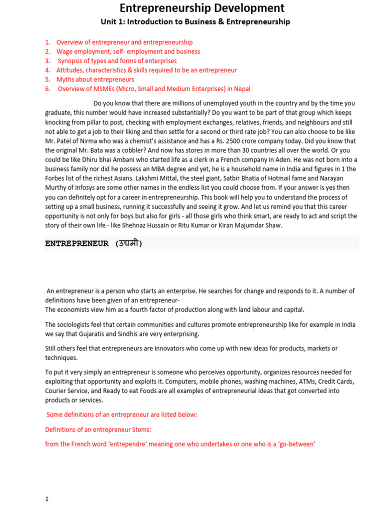 Ed 01 | PDF | Entrepreneurship | Small And Medium Sized Enterprises