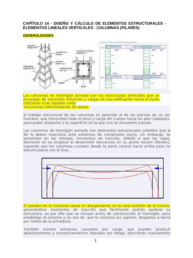 Diseño y Cálculo de Columnas Estructurales | PDF | Columna | Hormigón