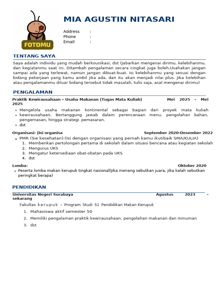 Contoh CV | PDF