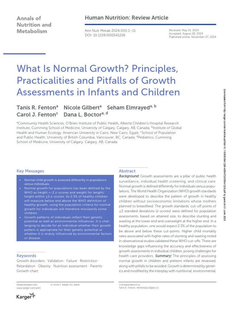 Understanding Normal Child Growth Assessments | PDF | Body Mass Index ...