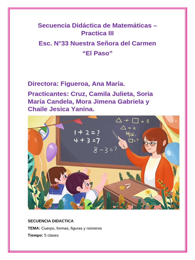 Secuencia Didáctica: Matemáticas Primaria | PDF | Geometría | Matemáticas