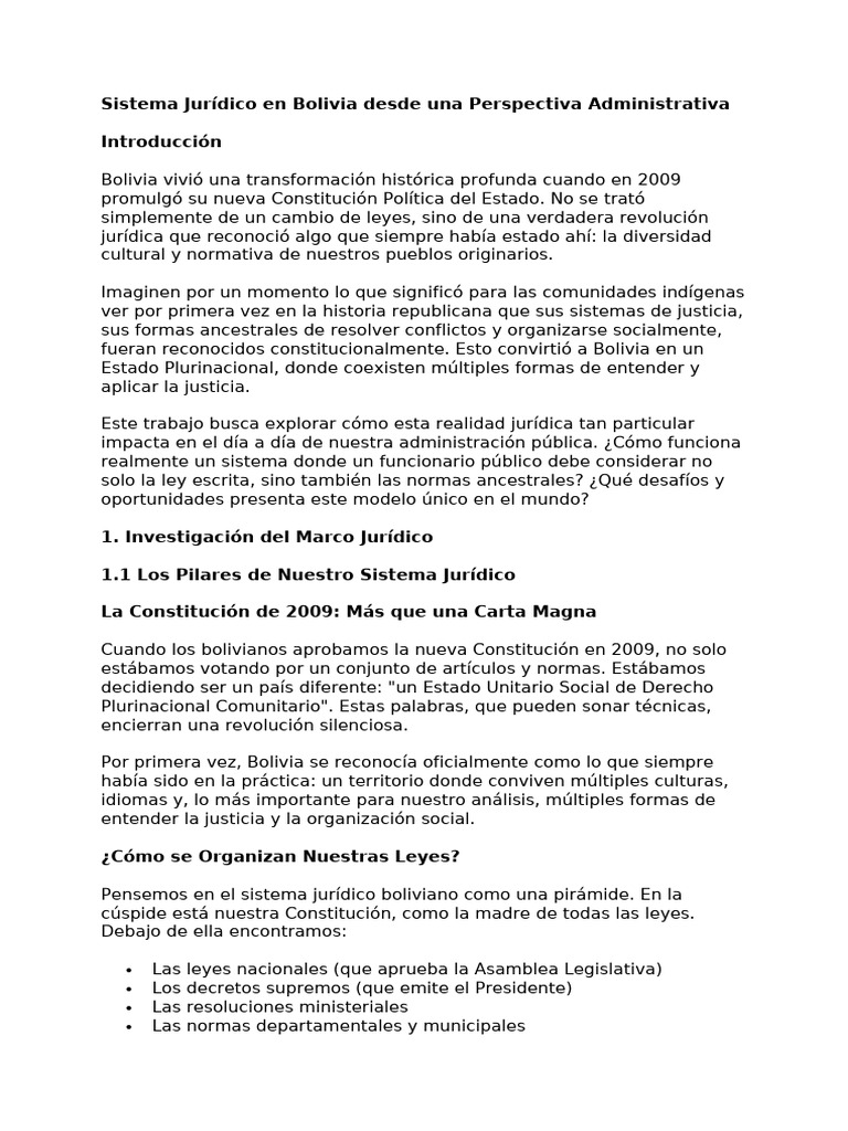Sistema Juridico Abner Rodas | PDF | Bolivia | Constitución