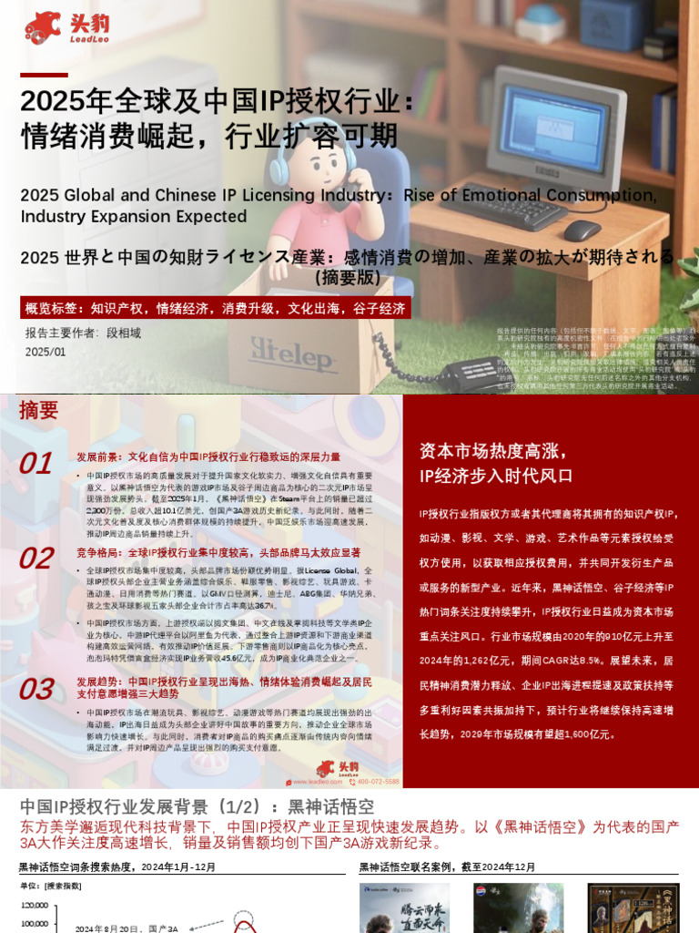 2025全球及中国IP授权市场情绪消费崛起 | PDF
