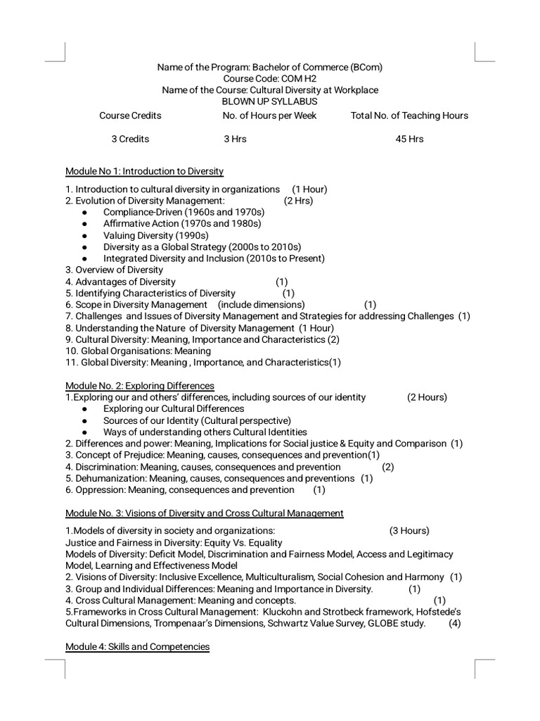 Cultural Diversity at Work Place-1 | PDF | Diversity (Business) | Business