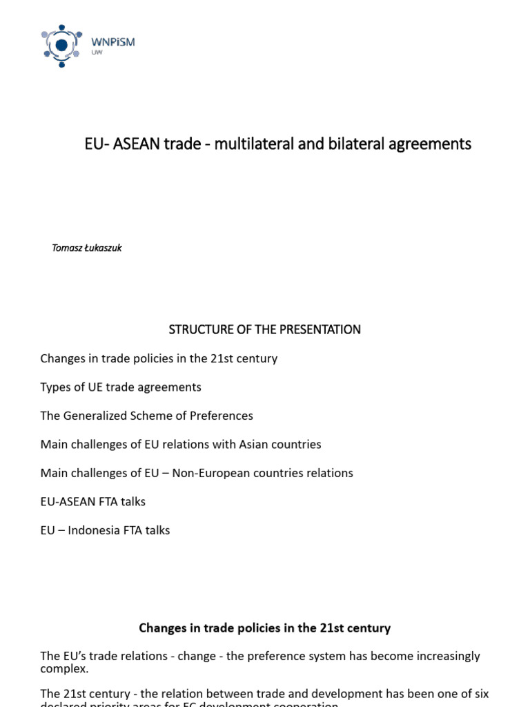 Doing Business in Asia - EU - ASEAN Trade Agreements | PDF | Trade ...