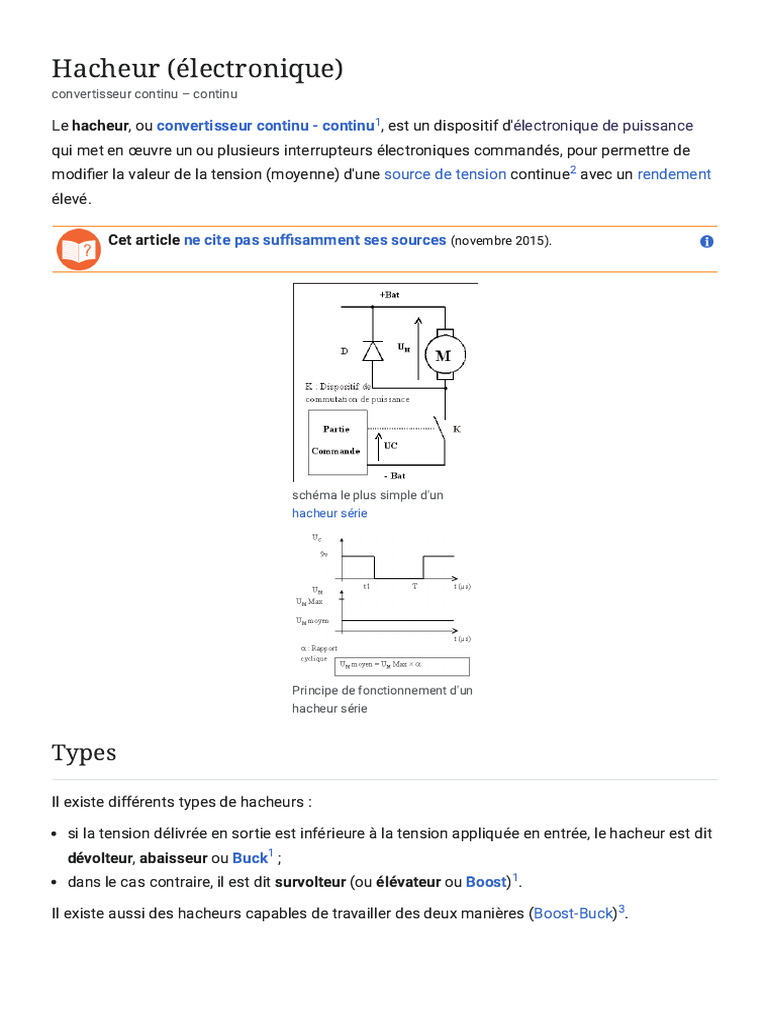 Hacheur (électronique) — Wikipédia | PDF | Amplificateur électronique ...