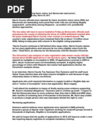 Democrats Seek Proof Harris County Voter Applications Not Being Denied Unjustly