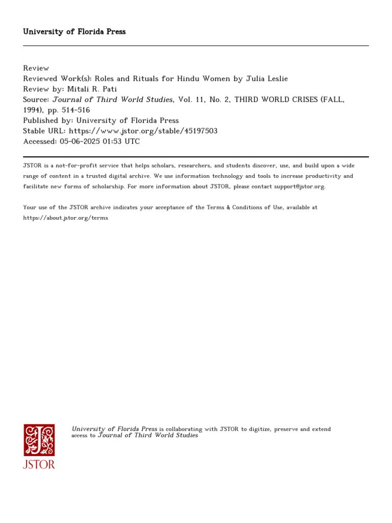 Hindu Women's Roles and Rituals Review | PDF | Asceticism | Indian ...