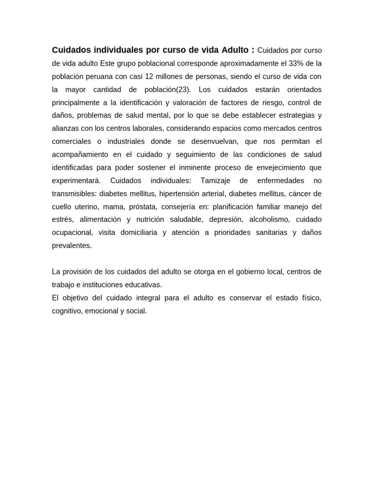 Cuidados de Salud para Adultos Mayores | PDF | Adultos | Diabetes