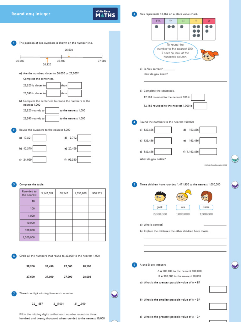 Rounding Integers: Exercises and Examples | PDF | Mathematics | Arithmetic