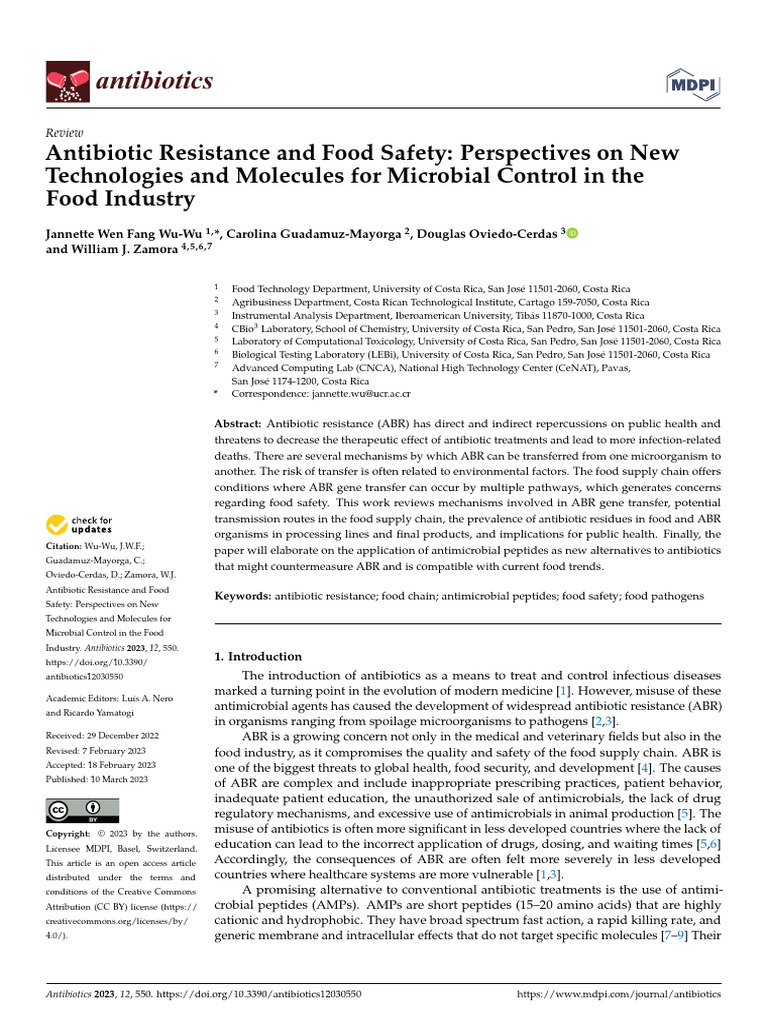 Antibiotic Resistance in Food Safety | PDF | Antimicrobial Resistance ...