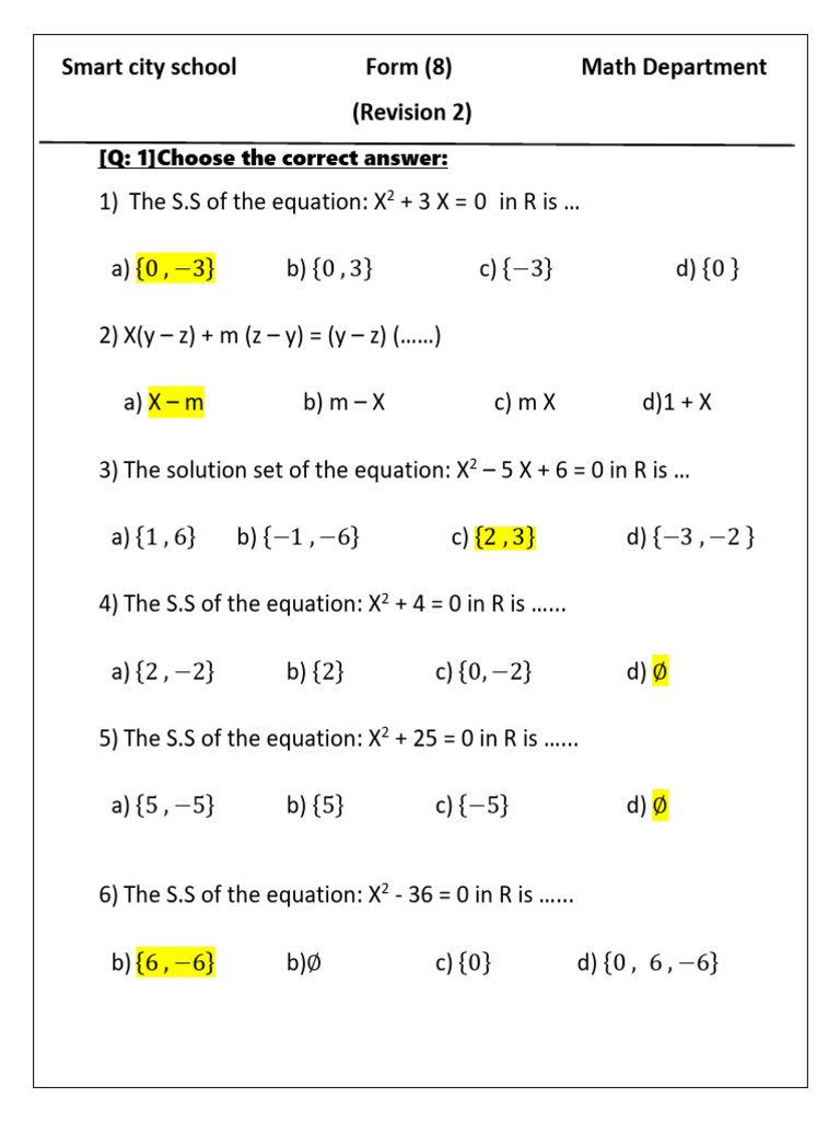 Alg Answers 111082423202551825 | PDF