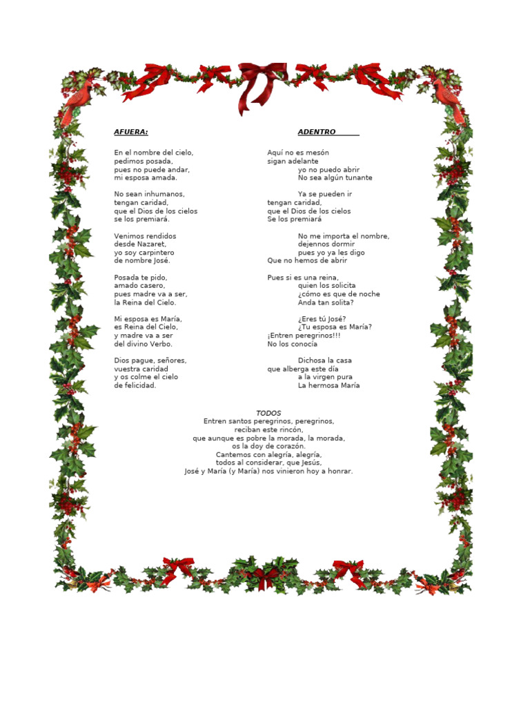 Posada: Un Canto de Bienvenida Navideña | PDF