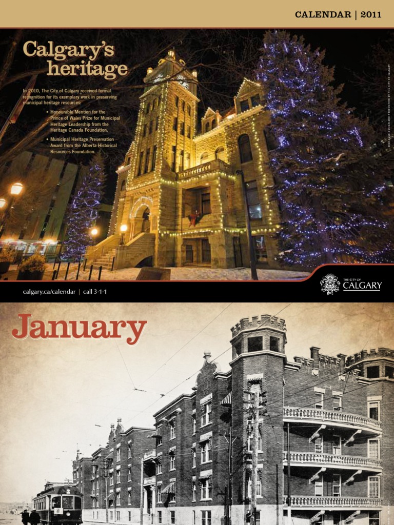 2011 Heritage Calendar PDF Historic Preservation Cultural Heritage