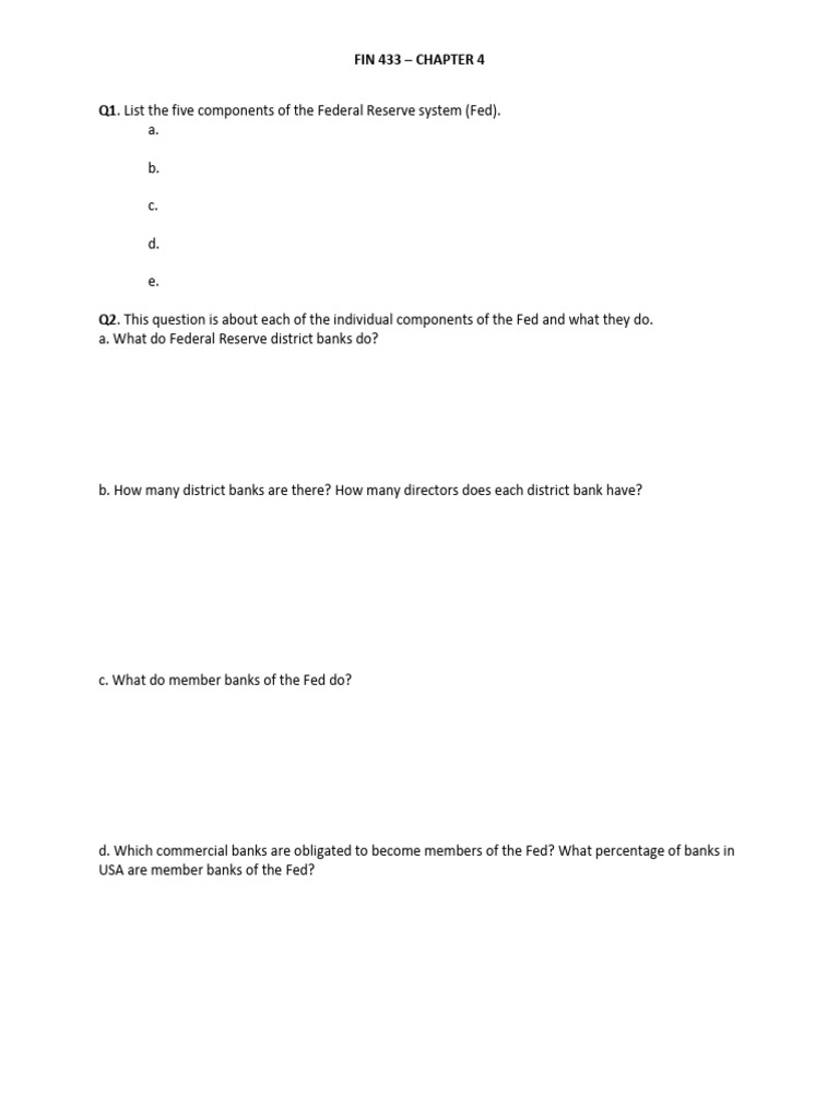 FIN 433 - Chapter 4 Questions | PDF