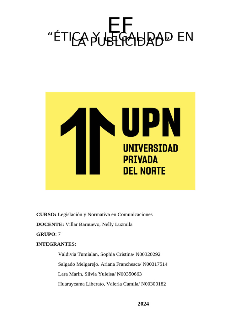 Ética y Legalidad en Publicidad | PDF | Publicidad | Protección al ...