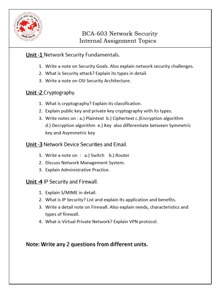 603 Ns Internal Assignment | PDF