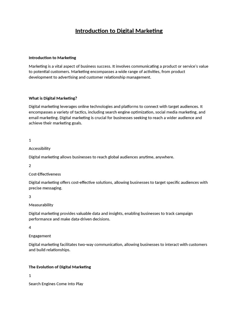 Introduction To Digital Marketing Strategy | PDF | Digital Marketing ...