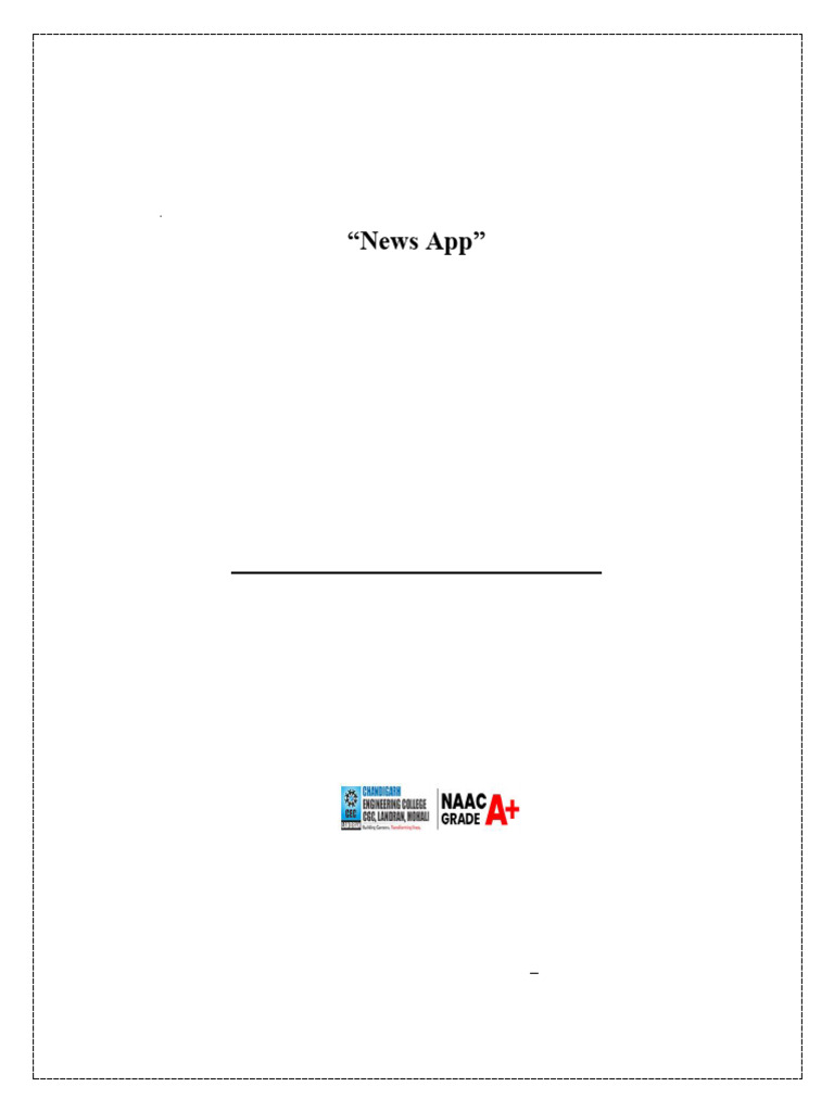 News App Project Report for B.Tech IT | PDF | Social Media | Popular ...