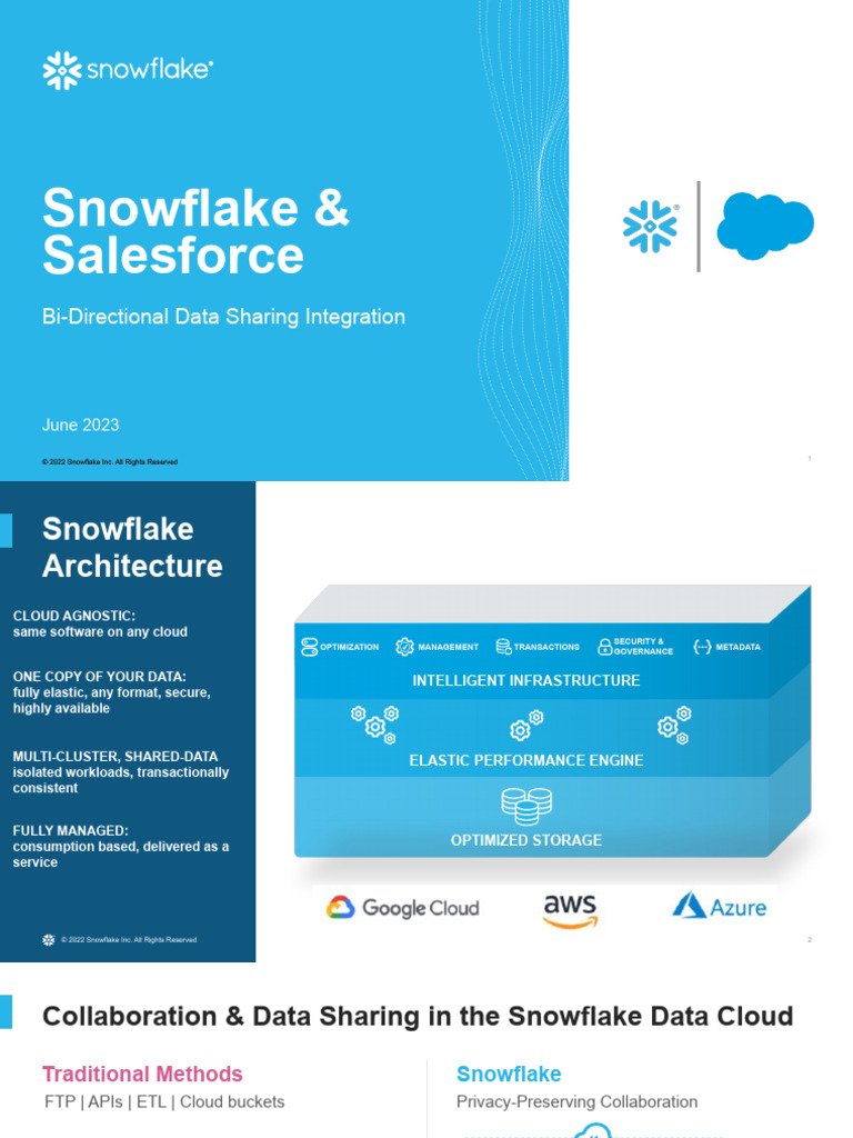 Snowflake-Salesforce Data Sharing Guide | PDF | Cloud Computing | Analytics