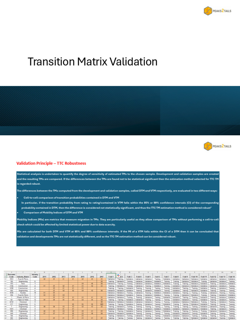 Transition Matrix Validation Techniques | PDF | Confidence Interval ...