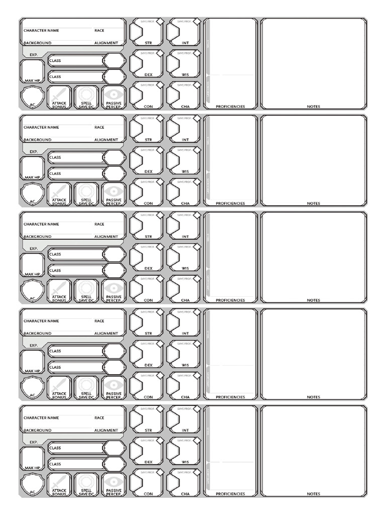 Character Profiles for RPG Players | PDF | Dungeons & Dragons | Gary ...