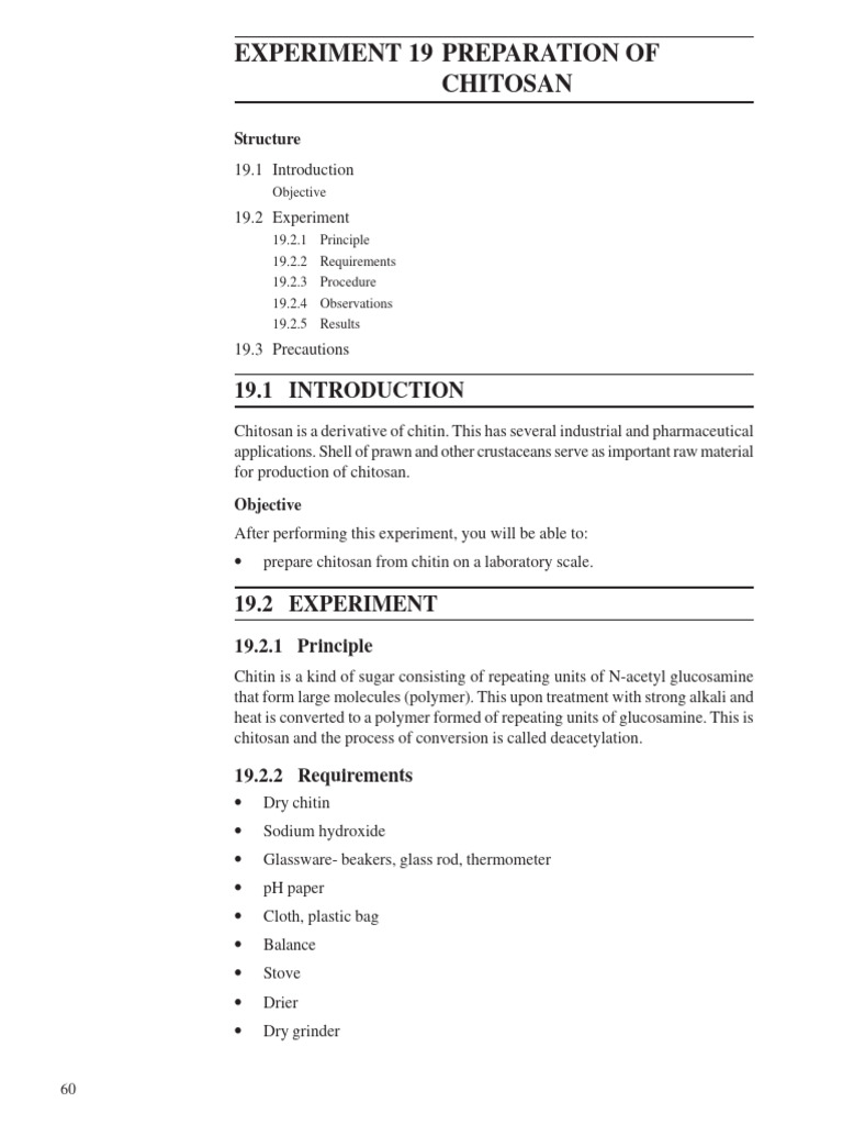 Chitosan Preparation from Chitin | PDF | Solubility | Sodium Hydroxide