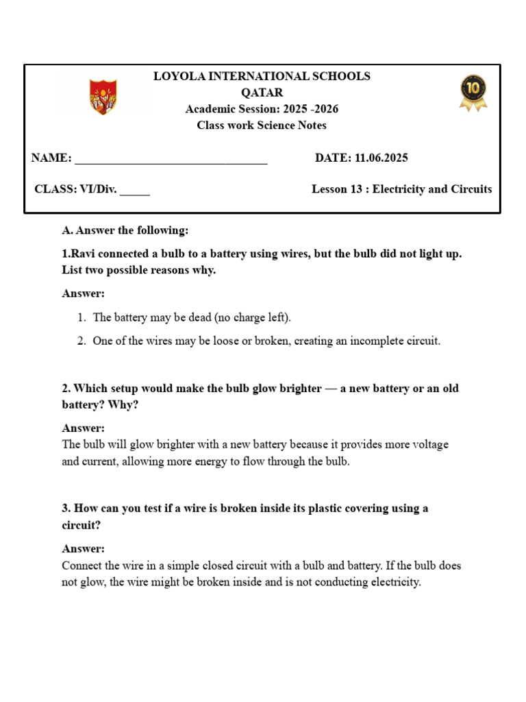 L.no-13 - Class Work Notes | PDF