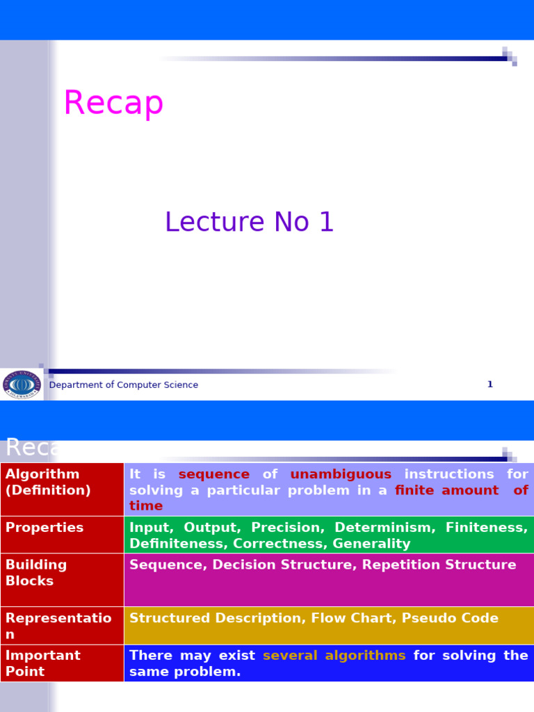 Lecture # 02 - New | PDF | Algorithms | Computer Science