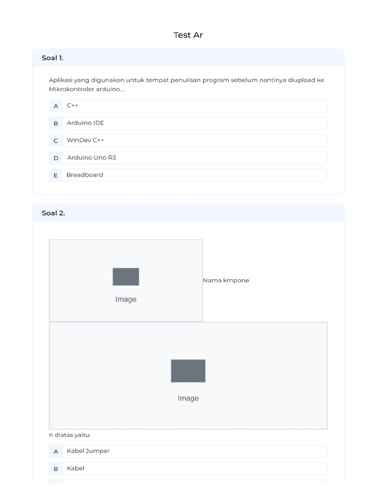 Assessment Test Ar Export | PDF