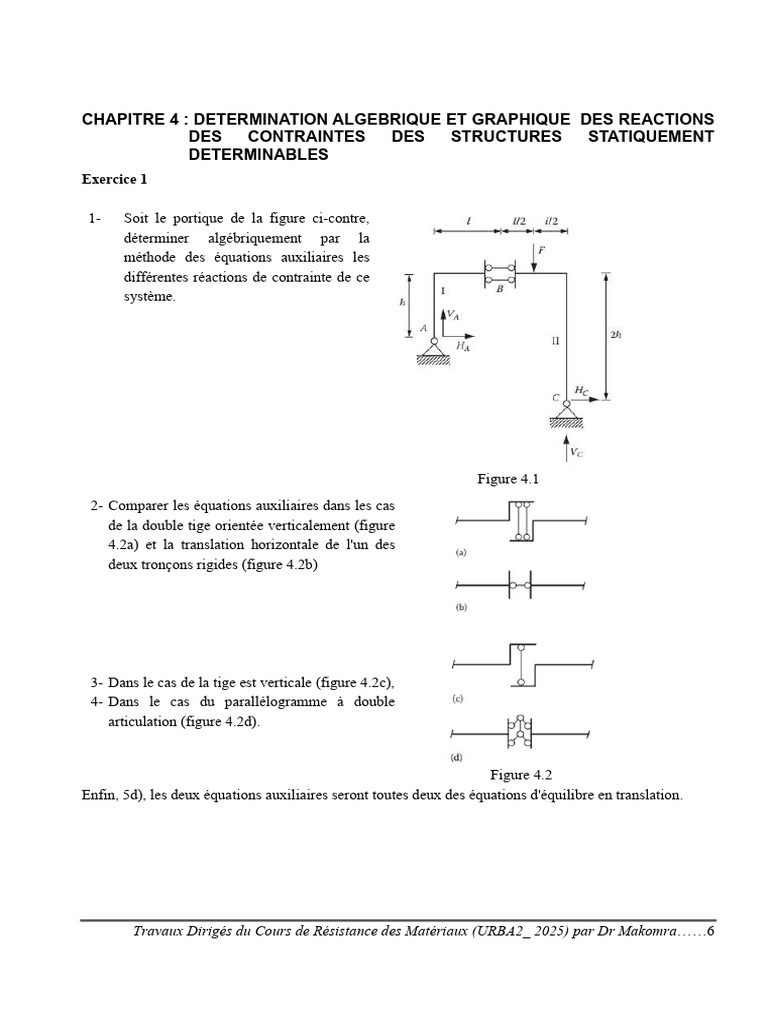 Réactions et Contraintes en Structures | PDF | Résistance des matériaux ...