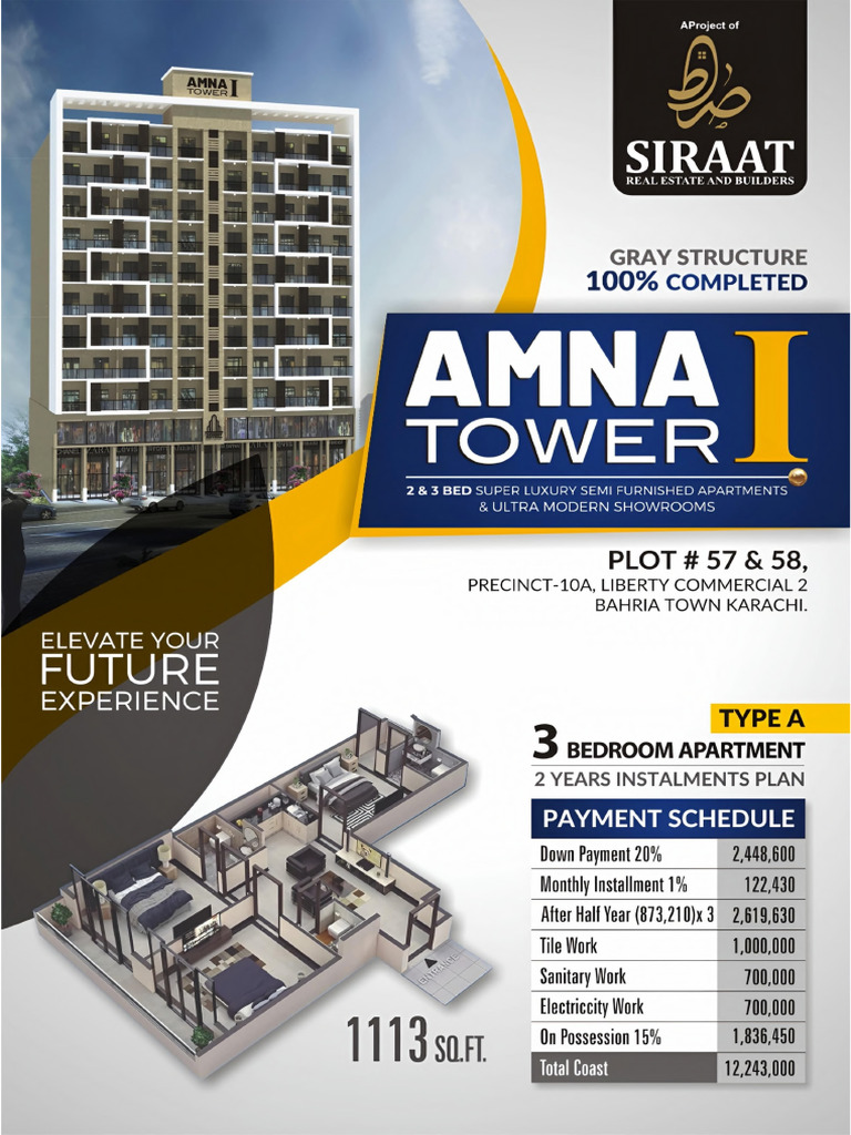 Amna Tower 1 (2&3 Bed) - Compressed | PDF