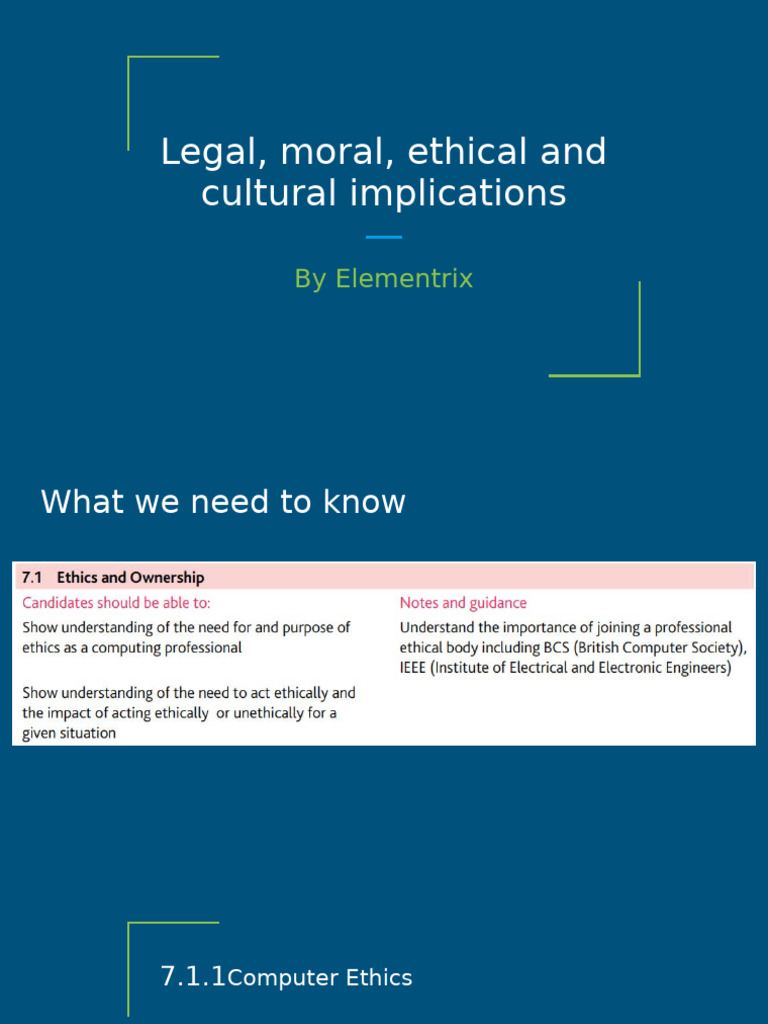 Ethics in Computing and Software Development | PDF | Integrity | Profession