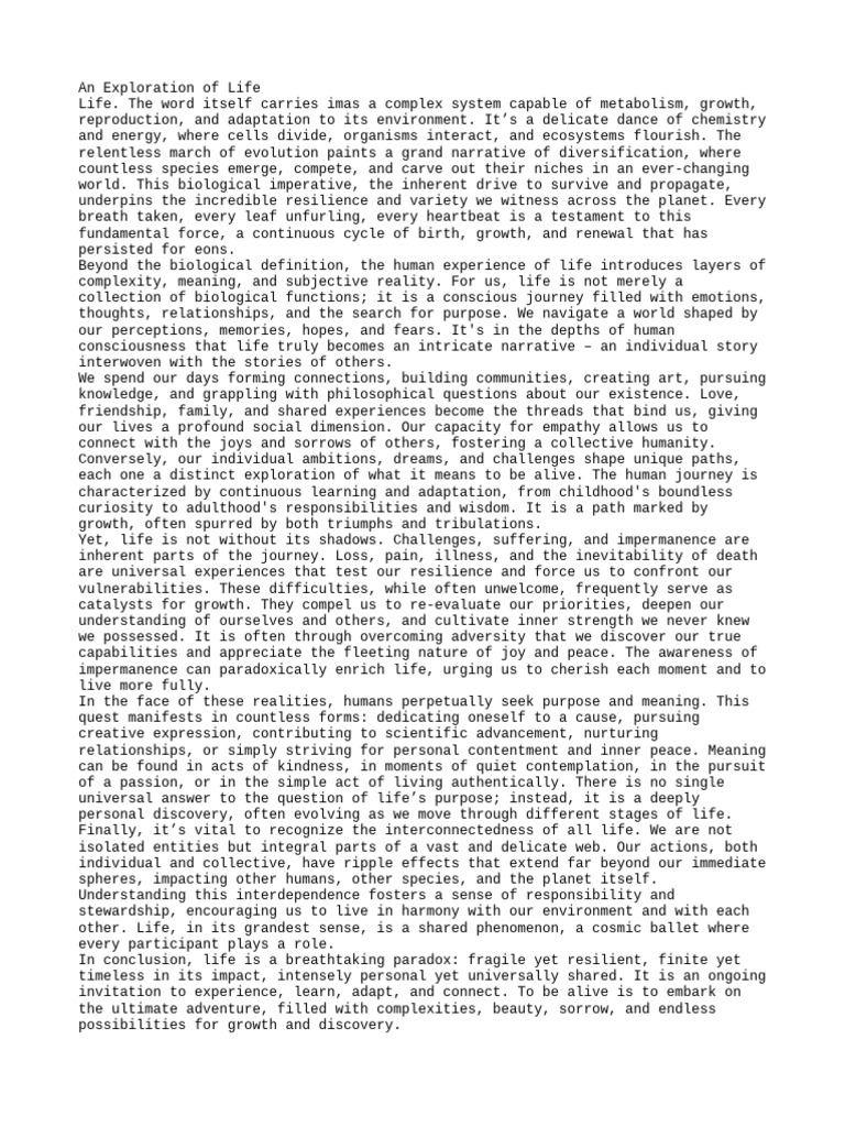 The Complexity and Meaning of Life | PDF | Consciousness