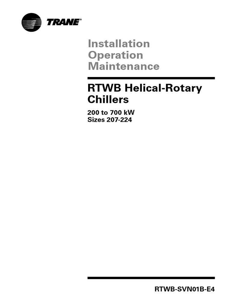 RTWB Helical-Rotary Chiller Guide | PDF | Pump | Pipe (Fluid Conveyance)