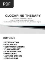 Clozapine Re-Titration Guidelines | PDF | Clozapine | Clinical Medicine