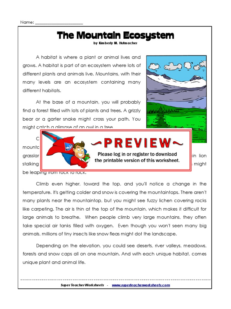 Mountain Ecosystem Mountains Habitat
