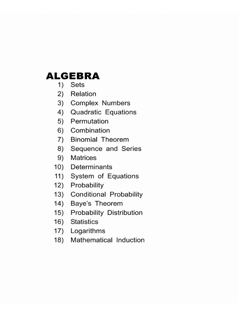 Comprehensive Algebra Concepts Guide | PDF | Complex Number | Numbers