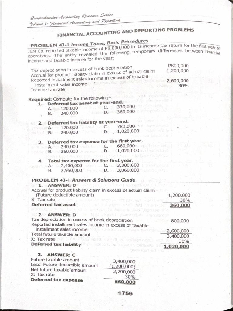 Income Tax Probs | PDF