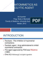 Symphatomimetics As Tocolytic Drugs