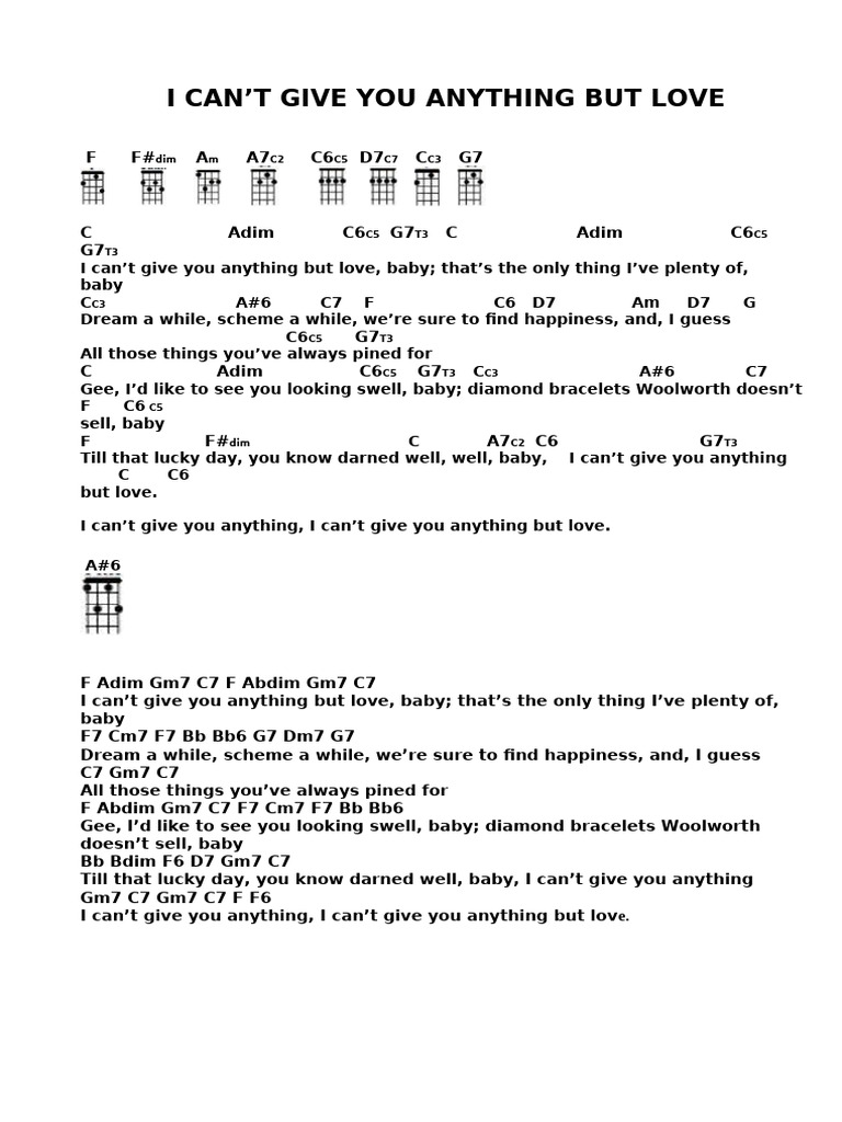 I Can't Give You Anything But Love PDF