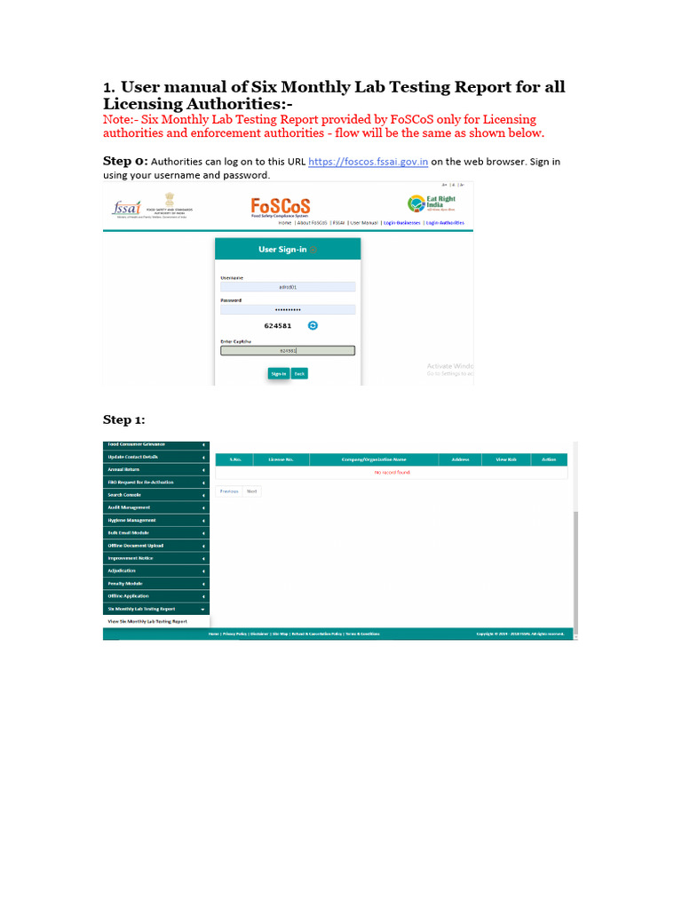 Six Monthly Lab Testing Report Guide | PDF