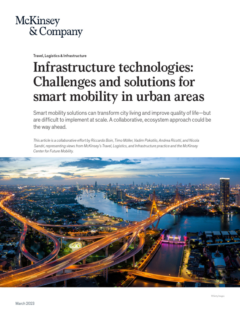 Infrastructure Technologies Challenges and Solutions For Smart Mobility ...