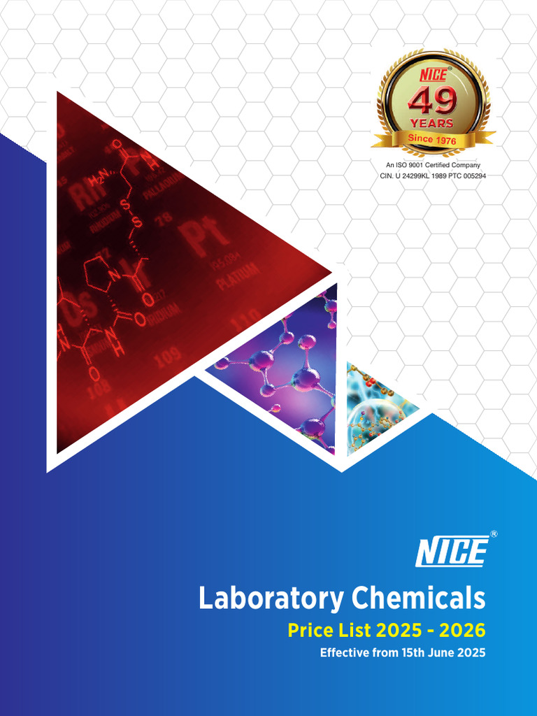 Laboratory Chemicals Price List 2025-2026 | PDF | Staining | High ...
