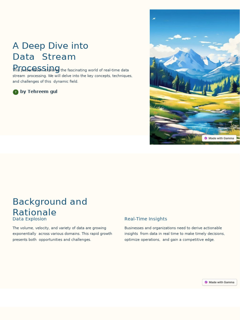 A Deep Dive Into Data Stream Processing | PDF | Data | Data Analysis