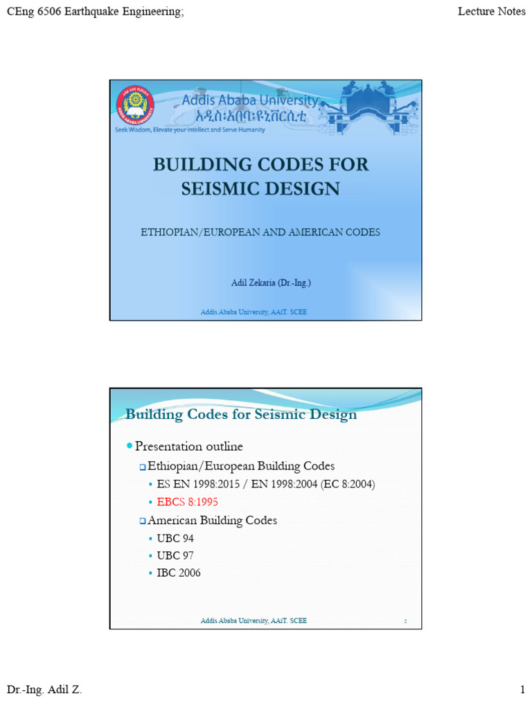 Building Codes For Seismic Design 2024 | PDF | Earthquake Engineering ...
